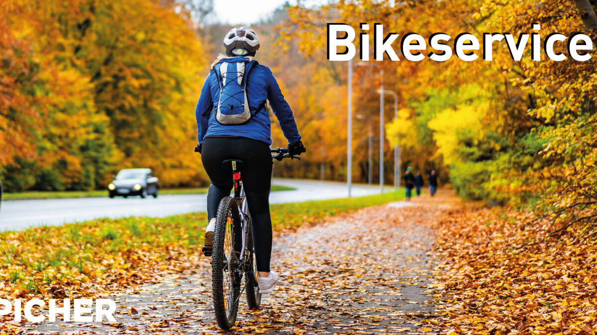 Radfahrer Herbst