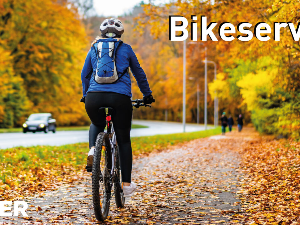 Radfahrer Herbst